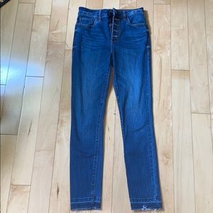 STS Blue high-rise jeans with distressed ankles